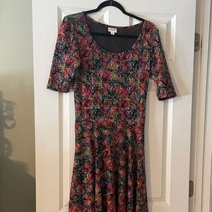 LuLaRoe Colorful Geometric Midi Dress